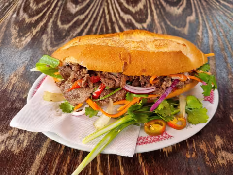 Banh Mi with Lemon Grass Beef